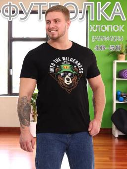 Футболка мужская, цвет черный