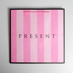 Пакет подарочный квадратный, упаковка, «Present», 30×30×30 см