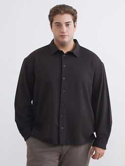 B?y?k Beden Regular Fit Uzun Kollu Erkek G?mlek