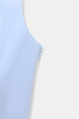 VESTIDO POPEL?N GODETS / Azul claro - Zara фото 6