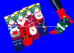 Цена за 10 пар. AMIGOBS носки женские НОРКА "НОВОГОДНИЕ ПУШИСТИКИ"