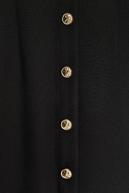 GOLD BUTTON CREPE MIDI DRESS - Zara фото 16