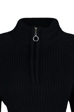Siyah Crop Fermuarl? Dik Yaka Basic Triko Kazak TWOAW22KZ1632