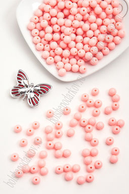 Бусинки пластиковые 8 мм*500 гр (SF-2508) персиковый №19