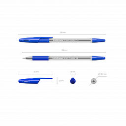 Цена за 50 шт. Ручка шариковая ErichKrause R-301 Stick&Grip Classic 1.0, цвет чернил красный (в коробке по 50 шт.)