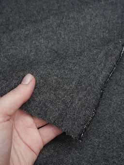 Шерсть костюмная Твид цв.Графитово-серый меланж, СОРТ2, ш.1.5м, шерсть-50%, п/э-50%, 240гр/м.кв - Купава фото 2