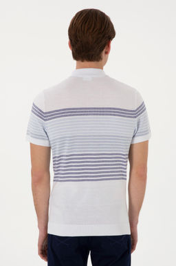 Erkek Slim Fit Polo Yaka _ndigo Ti__rt - U.s. polo assn фото 5