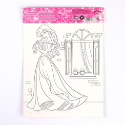 Цена за 2 шт. Фреска песком с блёстками «Принцессы», 9 цветов