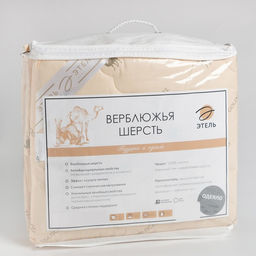 Одеяло Этель Верблюжья шерсть 140*205 см, тик, 300 гр/м2  фото 5