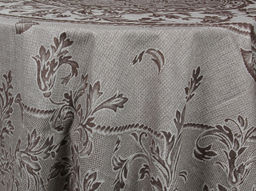 07с24- ЯК Скатерть 170*320 "Овальная" цв. коричневый