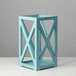 Кашпо деревянное 141426 см Фонарь Хай-тек Прованс, серо-голубой - Дарим красиво фото 2