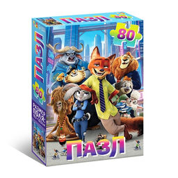 Цена за 2 шт. Пазл «Дружные зверята», 80 деталей