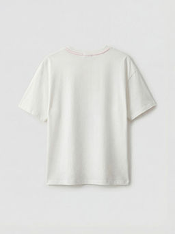 Bisiklet Yaka Ay? Bask?l? Kad?n Pijama ?st?