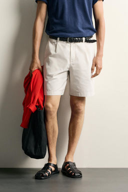 BERMUDA REGULAR FIT PLIEGUES / Piedra - Zara фото 2