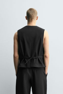 TEXTURED WAISTCOAT WITH POCKETS - Zara фото 3