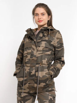 Ветровка женская Caribou S52 (с капюшоном) (камуфляж)