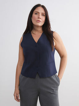 V Yaka Kad?n Klasik Yelek