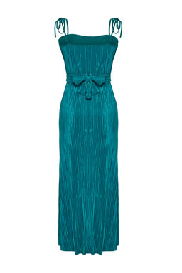 Zumrut Yesili Kusakl? A-Kesim Astarl? Piliseli Orme S?k Abiye Elbise TPRSS24EL00093 - Trendyolmilla фото 8