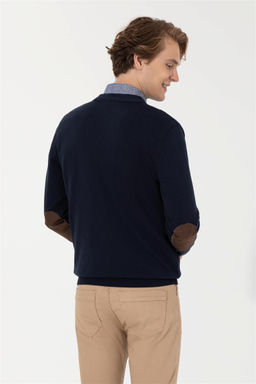 Мужской темно-синий базовый трикотажный кардиган Неожиданная скидка в корзине - U.s. polo assn фото 5