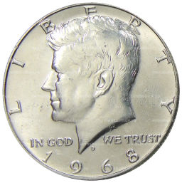 1/2 доллара (50 центов) 1968 года D США