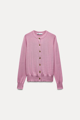 PLAIN KNIT CARDIGAN WITH GOLD BUTTONS - Zara фото 9