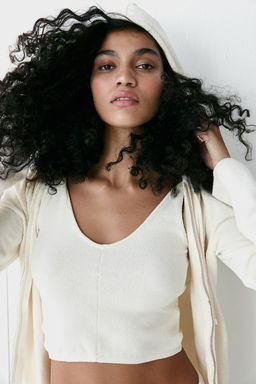 Chaqueta de chenilla con capucha y cremallera - H&m фото 3