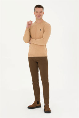 U. S. Polo Assn Мужской базовый свитер песочного меланжа - U.s. polo assn фото 10