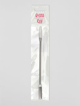 Шпатель для макияжа, двусторонний, 15 см, серебристый