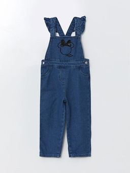 Minnie Mouse Bask?l? K?z ?ocuk Jean Salopet