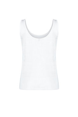 Ekru Relaxed/Rahat Kal?p Havuz Yaka S?rt Detayl? Orme Bluz TWOSS24BZ00451