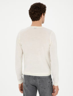 Белый зауженный свитер - Cacharel фото 5