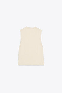 KNITTED TOP WITH GOLD BUTTONS - Zara фото 6