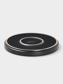 Тарелка Доляна «Гранит», d=20 см, керамика, чёрная