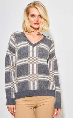 Пуловер P322-15804 grey - Fine joyce фото 10