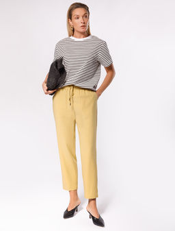 Брюки из плотного лиоцела на резинке