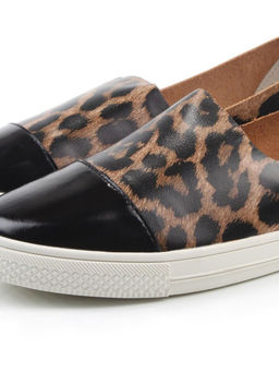 06-H1C-1PC BLACK/LEOPARD Туфли женские (натуральная кожа)