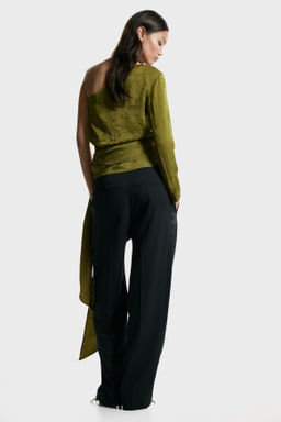 Blusa de un hombro en tejido jacquard - H&m фото 7