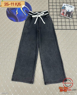 Штаны для девочки с высокой посадкой