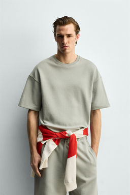 SUDADERA RELAXED FIT INTERLOCK / verde lavado - Zara фото 2