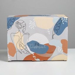 Цена за 2 шт. Коробка подарочная сборная, упаковка, «Силуэт», 26 х 19 х 10 см