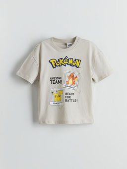 Bisiklet Yaka Pokemon Bask?l? Erkek ?ocuk Ti??rt