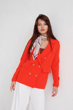 12628 Двубортный жакет красно-оранжевый - Martichelli фото 29