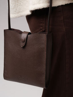 Кожаная сумка кросс-боди Leya DBR 30919 коричневый торф фото 4