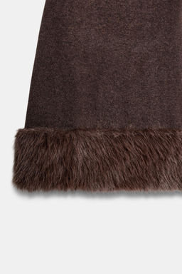 KNIT DRESS WITH FAUX FUR DETAIL - Zara фото 8