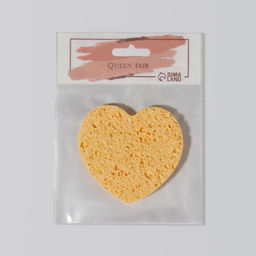 Цена за 2 шт. Спонж для умывания Сердце, 8.5?7.5 см, МИКС - Qf фото 6