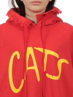 2247 RED Толстовка-платье женская (85% хлопок, 10% полиэстер, 5% спандекс) - Fashion фото 4