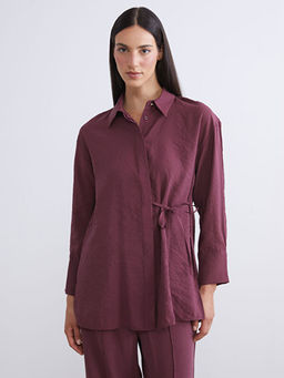 Oversize Modal Kar???ml? Kad?n G?mlek Tunik
