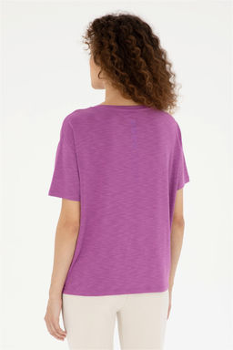 U. S. Polo Assn / Женская фиолетовая футболка с круглым вырезом - U.s. polo assn фото 5