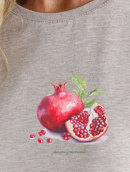 Свободная футболка с принтом из премиального хлопка с эастаном - Vilatte фото 2