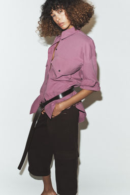 OVERSIZE HIGH-NECK SHIRT - Zara фото 16